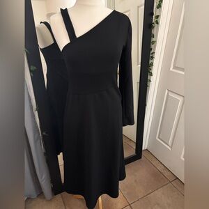 Zara Black One-Shoulder Dress